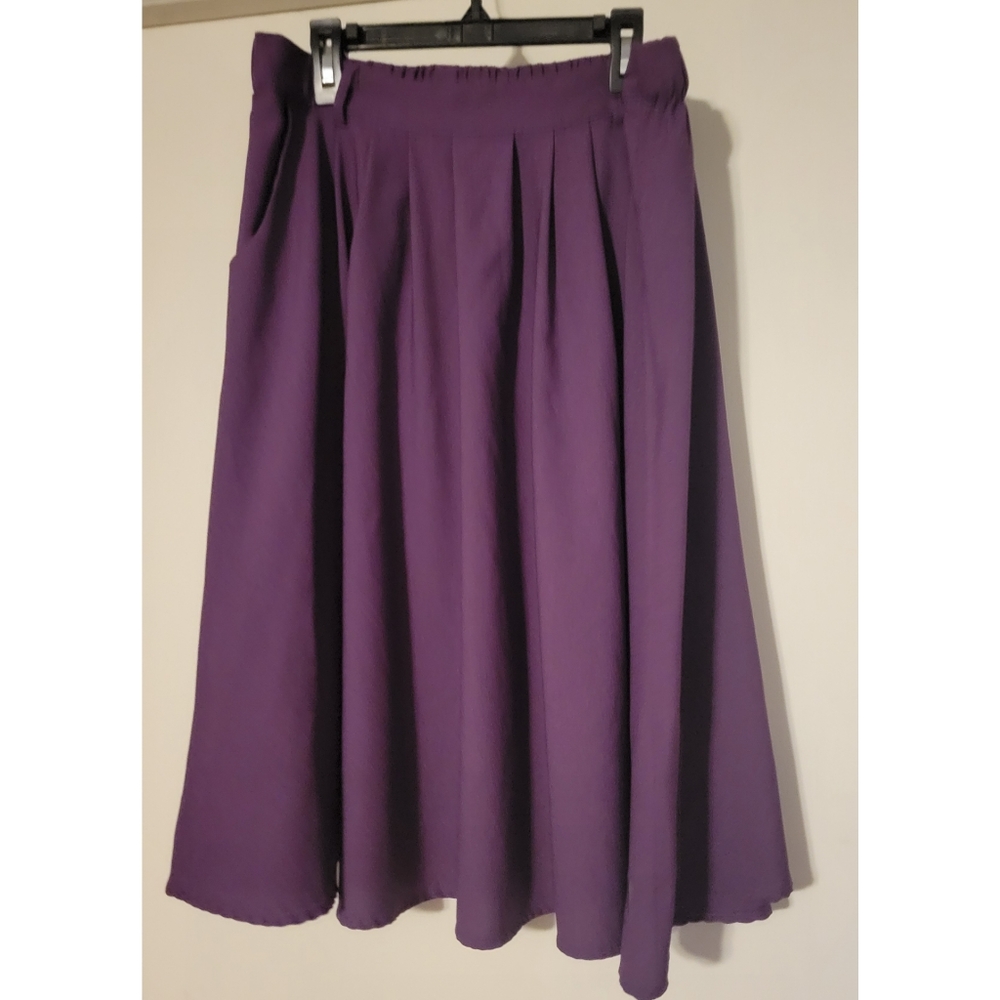 Modcloth Breathtaking Tiger Lilies midi skirt